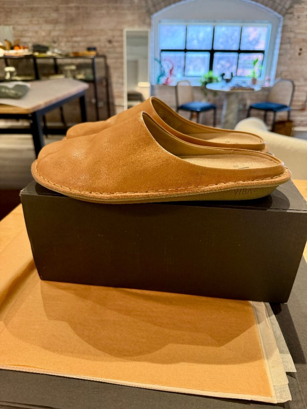 VIBA Mule Slip ons ROMA Leather Fawn Tan - Size 41 - Picture 6 of 8